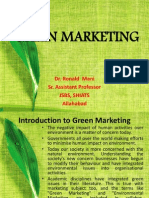 Green Marketing: Dr. Ronald Mani Sr. Assistant Professor JSBS, Shiats Allahabad