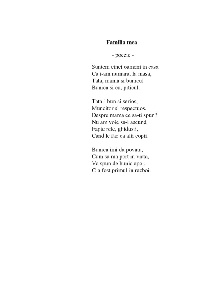 Familia Mea Poezie