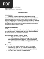 Download Information Literacy Lesson Plan by Marija Maria  SN17406118 doc pdf