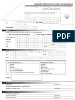 Customer Identification Form For Individuals