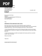Contoh Surat Permohonan