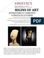 CHRISTIE'S RELEASE: Antiquities - London, 24 October 2013