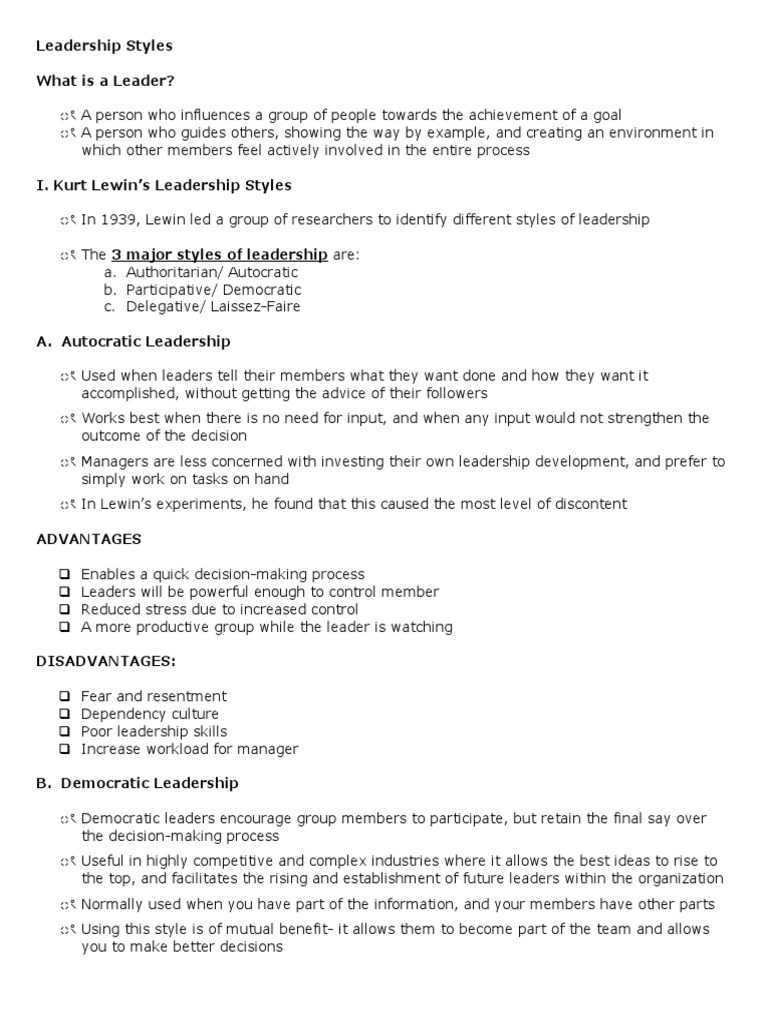 Leading and Directing Handout | PDF | Conflict (Process) | Leadership