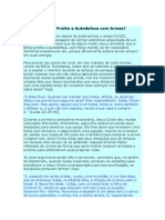 Bíblia não proíbe autodefesa com armas