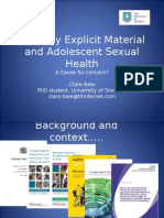 Sexually Explicit Material and Adolescent Sexual Health