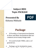 Package Declaration and Package Body