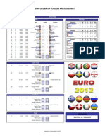 Uefa Euro 2012 Match Schedule and Scoresheet: Match # Group Date Time Country Country Group A P W D L F - A PT Score