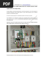 Applications of AC Variable Speed Drives for Constant Pressure Water Supply System for Energy Saving