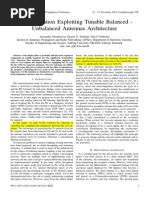 TX-RX Isolation Exploiting Tunable Balanced - Unbalanced Antennas Architecture