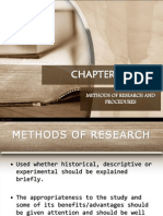 Methods of Research and Procedures
