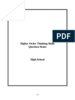 Higher Order Thinking Skill Question Stems Good