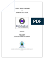 Summer Training Report at Doordharsan Delhi: Submitted by
