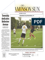 Township Dedicates Belleview Avenue: Cinnaminson Tops Moorestown, 2-1