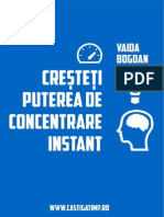 Creste-ti Puterea de Concentrare Instant