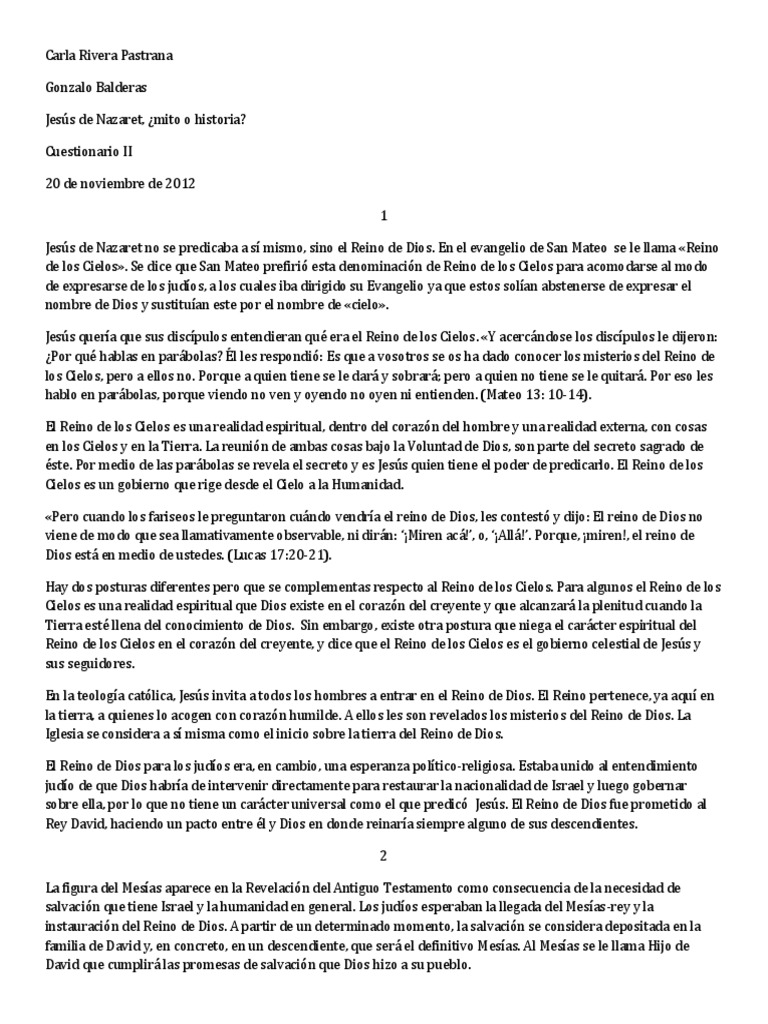 PREGUNTAS SOBRE JESUS DE NAZARET intelligence overview