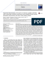 Sequential Determination of CD and Cr in Biomass Samples and Their