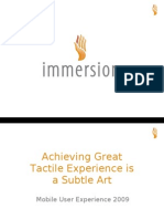 MEX: Christophe Ramstein - Achieving Great Tactile Experience Is A Subtle Art - 19th/20th May 2009
