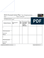 SLPs Personal Action Plan - SRBI - 3-25-09