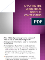 Applying The Structural Model in Contrasting