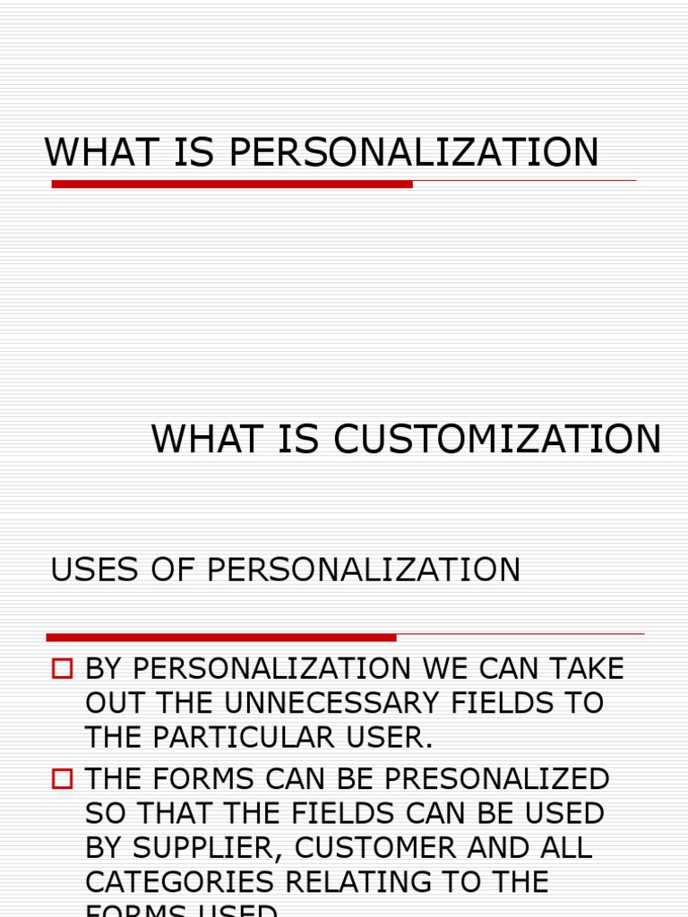 What Is Personalization | PDF