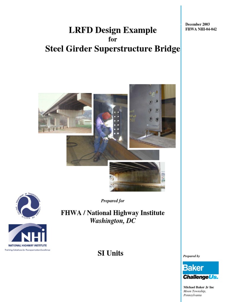 AASHTO LRFD [Design Example for Steel Girder Superstructure Bridge