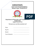 EC2308 Microprocessor and Microcontroller Lab Manual