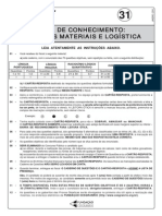 Prova 31 - Recursos Materiais e Logística