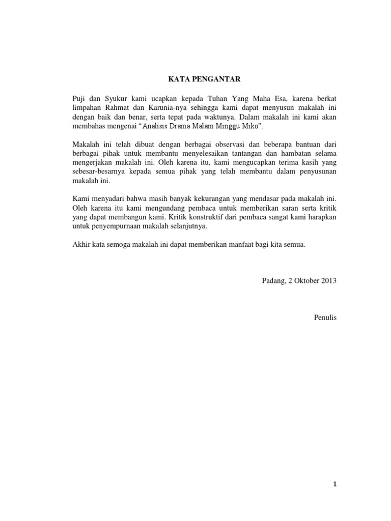 Analisis Drama Malam Minggu Miko Edit