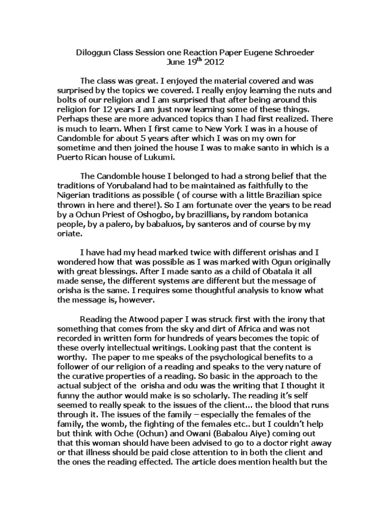 Reaction Paper Examples: Topics, Outlines, Titles and Samples Online