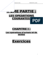 exercices opérations courtants
