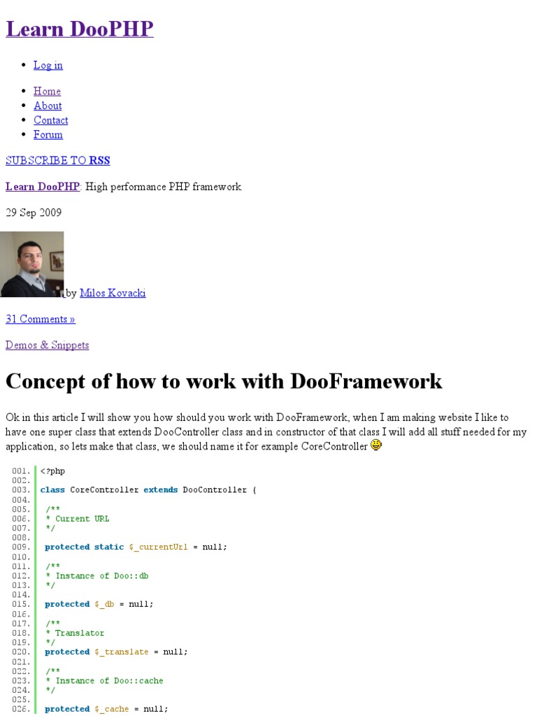 Concept of How To Work With DooFramework Learn DooPHP | PDF | Computer ...