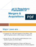 Legal & Regulatory Framework Of: Mergers & Acquisitions