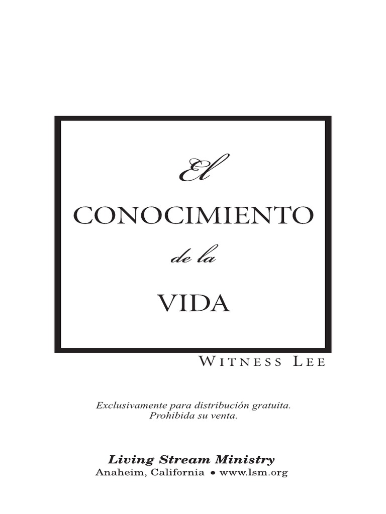 El Conocimiento de La Vida | PDF