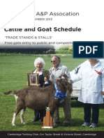 Cattle & Goat Schedule 2013