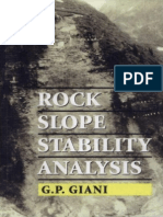 Giani-Rock Slope Stability Analysis