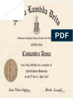Ald Certificate