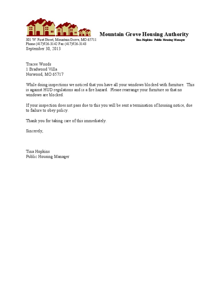 Mountain Grove Housing Authority 301 W. First Street, Mountain Grove