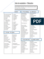 Vocabulaire de Leducation Module 1