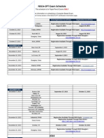 Nsca-cpt Exam Schedule Updated 8-30-2013. 