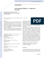 Relative potency of PPIs based on intragastric pH