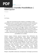 Landasan Yuridis Pendidikan Indonesia