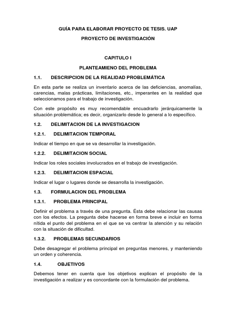 Guía para Elaborar Proyecto de Tesis | PDF | Hipótesis | Método científico