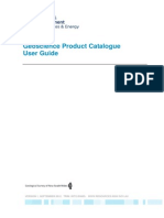 Geoscience Product Catalogue User Guide