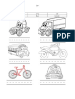 Name: Day: Name The Transports. Motorcycle Lorry Car Taxi Car Bus Bicycle