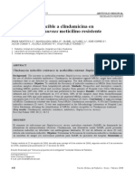 Resistencia Inducible A Clindamicina en Staphyloccocus Aureus Metecilino Resistente