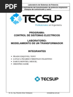 Modelamiento Transoformador