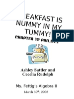 Breakfast Is Nummy in My Tummy! Chapter 12 Project: Ashley Sattler and Cecelia Rudolph