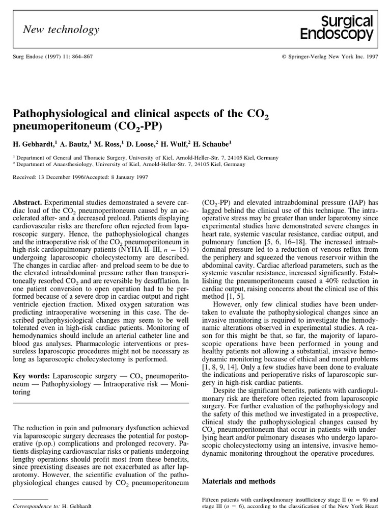 Surgical Endoscopy Journal 1 PDF Heart Surgery