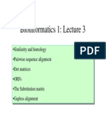 Bioinformatics 1: Lecture 3 Key Concepts