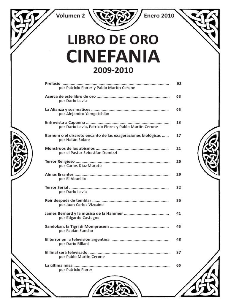 Cinefania Libro de Oro PDF Ciencia ficción Películas de terror